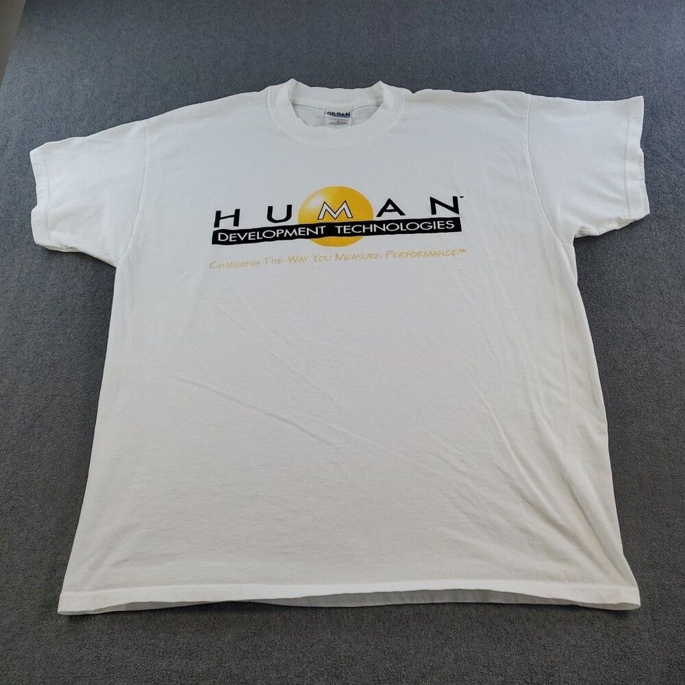Vintage Human Development Technologies T-Shirt Men's Size XL White..